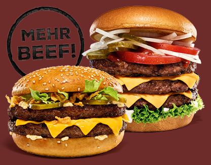 Mehr Burger. Mehr Beef. Mehr Taste.