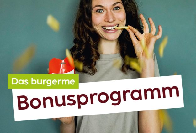 Jetzt Kundenkonto anlegen und 100 burgerme-Punkte sichern!